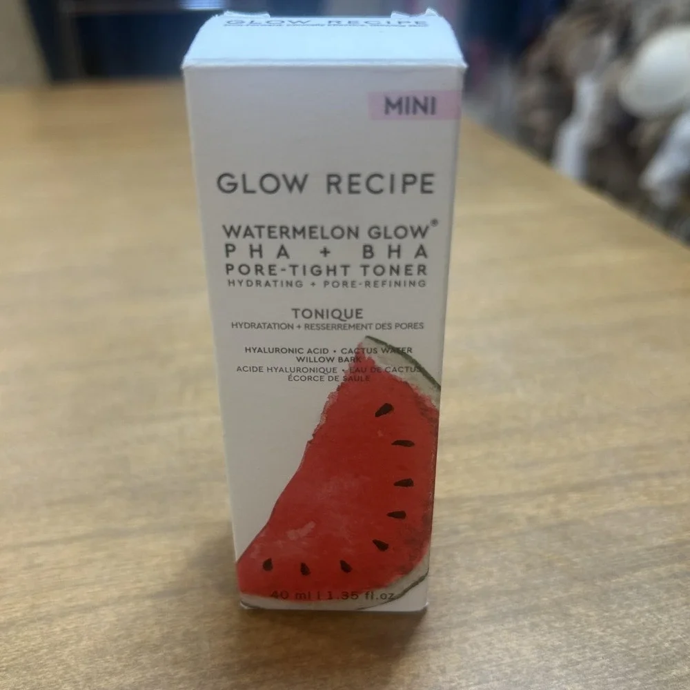 Glow Recipe Watermelon Glow PHA BHA Toner‎ Mini 1.35oz 40ml Face Women Hydrating